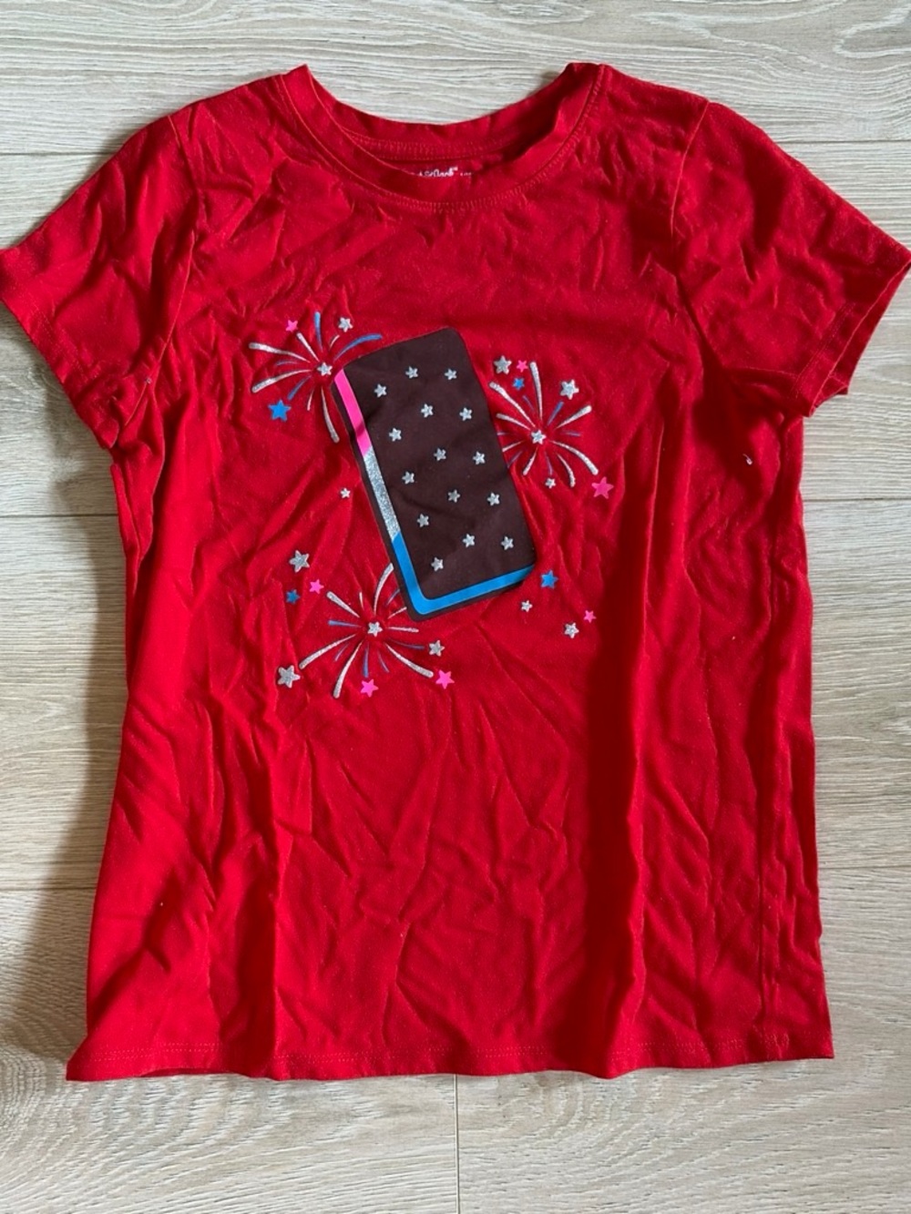 Cat & Jack Red Short Sleeve Graphic Tee
